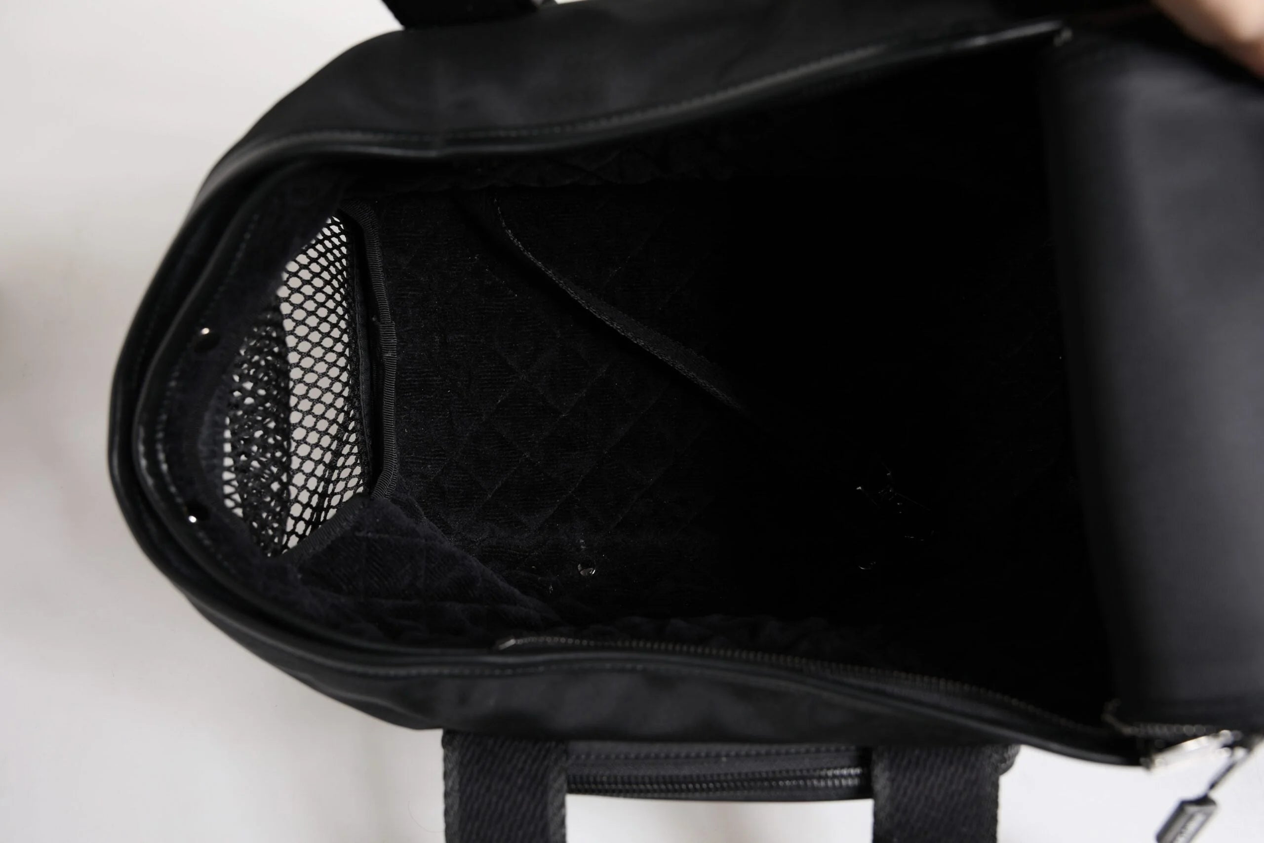 Dolce & Gabbana Black Shoulder Strap Pet Carry Logo Plaque Bag - Soft-Sided Carriers