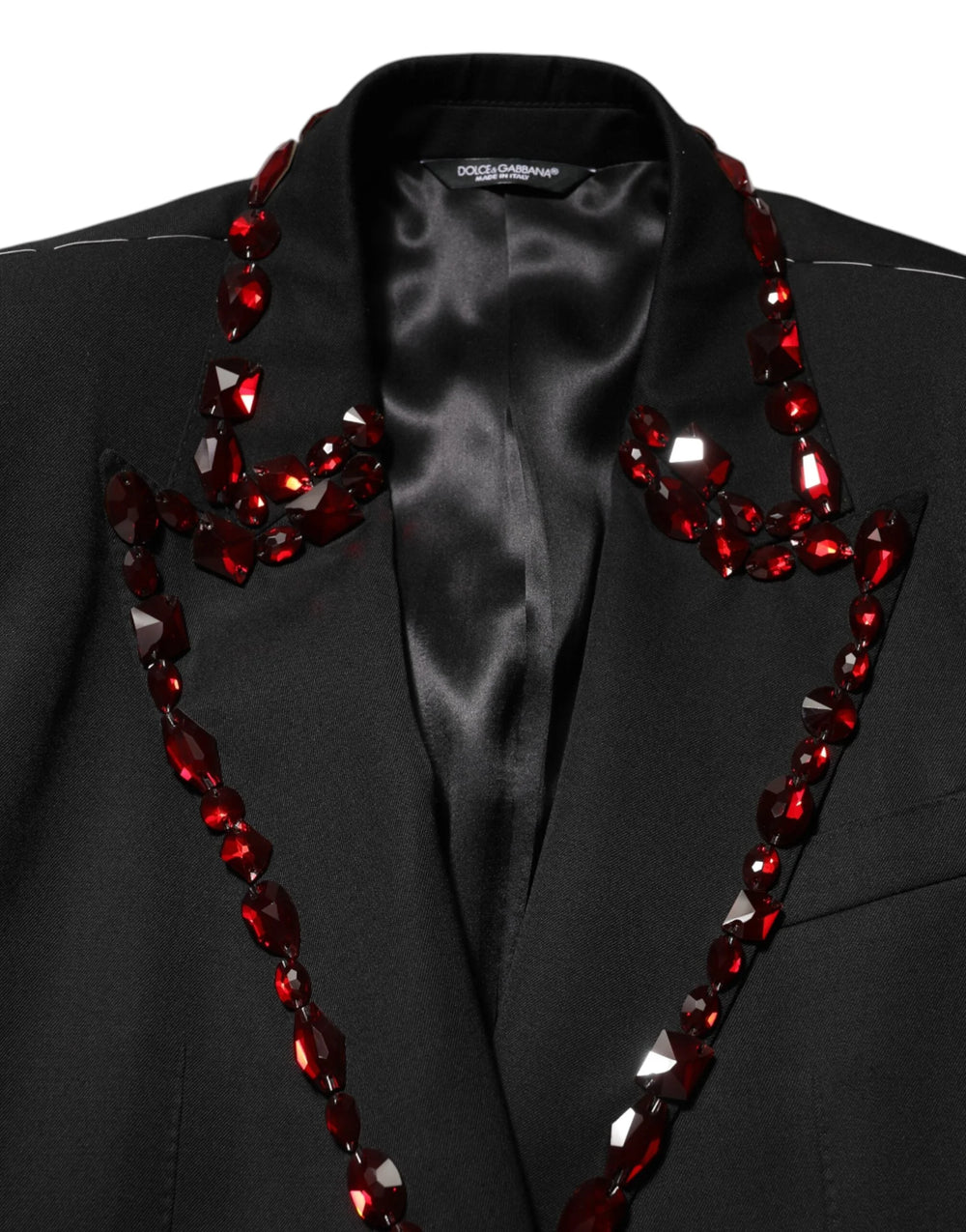 Dolce & Gabbana Black SICILIA Crystal Embellished Men Blazer - IT50 | L - Sport Jackets