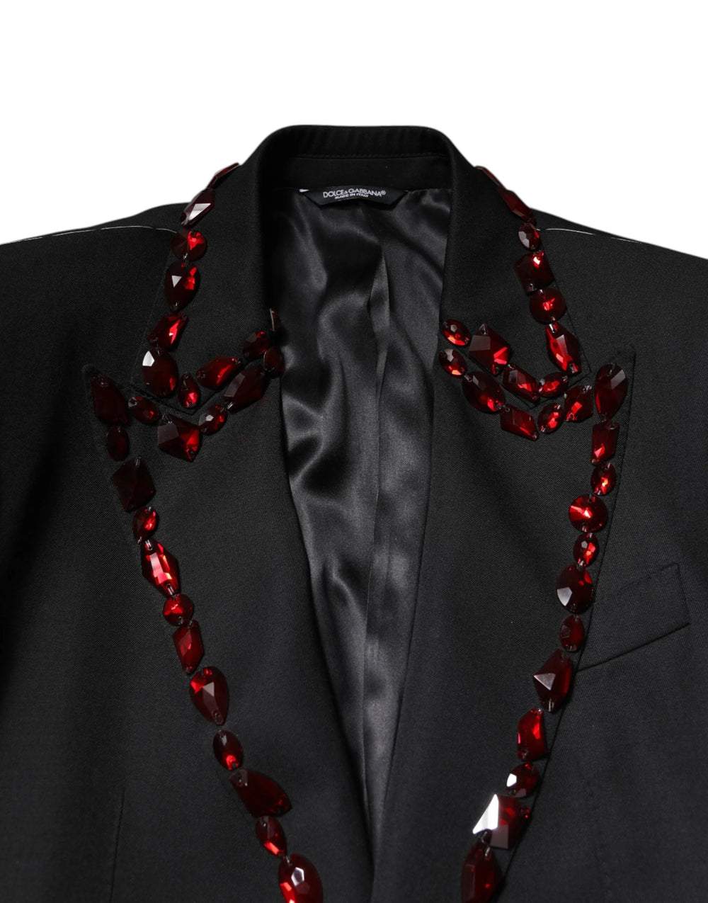 Dolce & Gabbana Black SICILIA CrystalEmbellished Coat Blazer - IT46 | S - Coats & Jackets