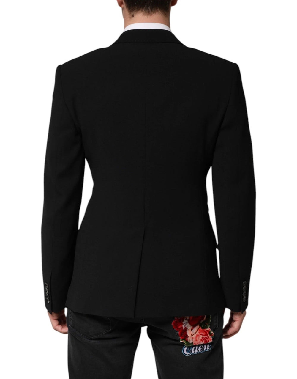 Dolce & Gabbana Black SICILIA Double Breasted Coat Blazer - IT50 | L - Sport Jackets