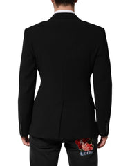Dolce & Gabbana Black SICILIA Double Breasted Coat Blazer - IT50 | L - Sport Jackets