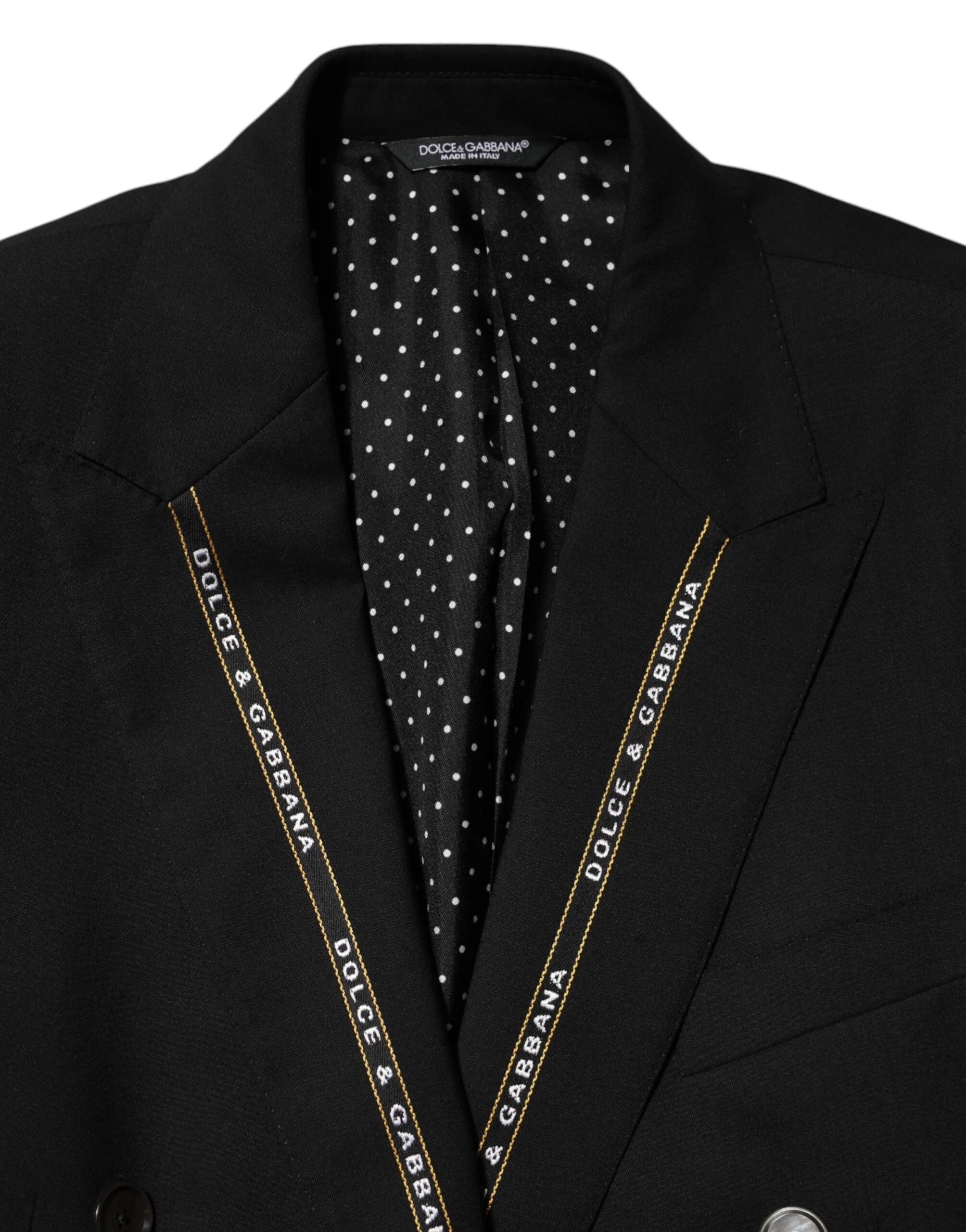Dolce & Gabbana Black SICILIA Double Breasted Jacket Blazer - IT44 | XS - Coats & Jackets