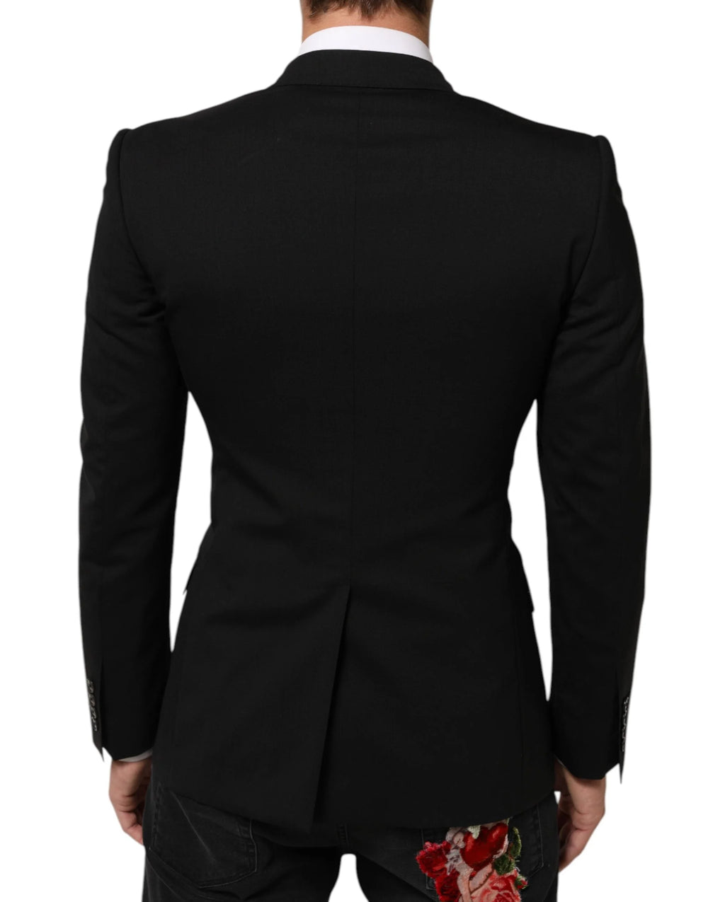 Dolce & Gabbana Black SICILIA Double Breasted Jacket Blazer - IT44 | XS - Coats & Jackets