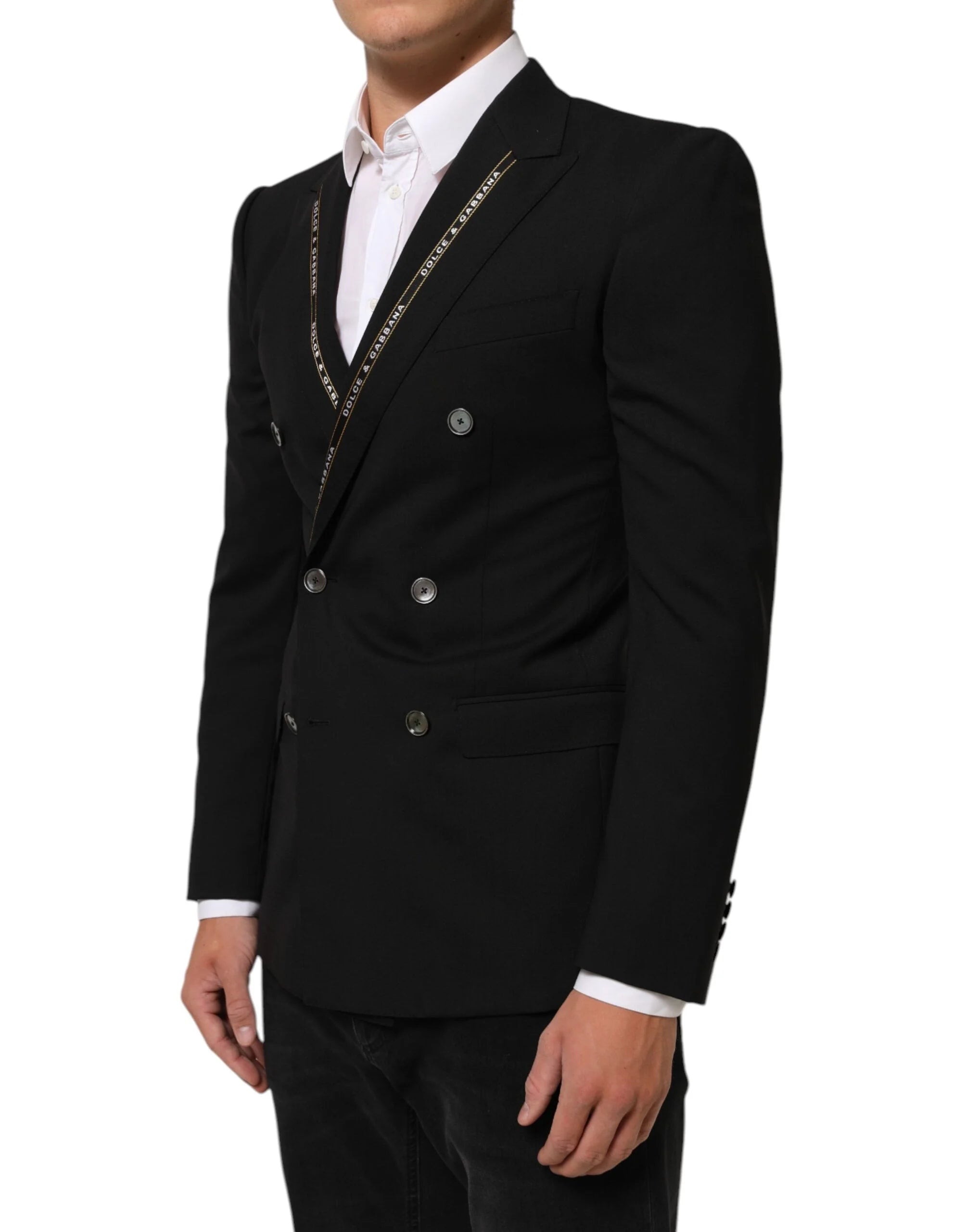 Dolce & Gabbana Black SICILIA Double Breasted Jacket Blazer - IT44 | XS - Coats & Jackets