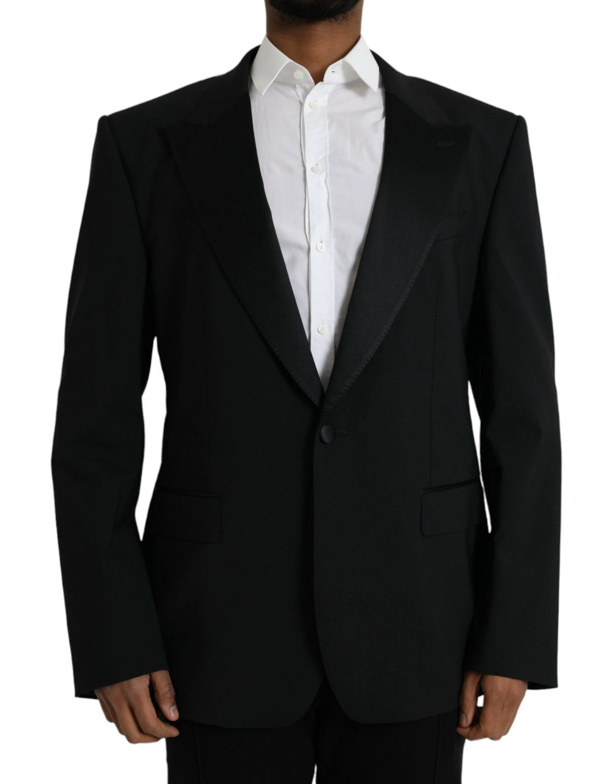 Dolce & Gabbana Black SICILIA Single Breasted Coat Blazer - IT58 | 3XL - Sport Jackets