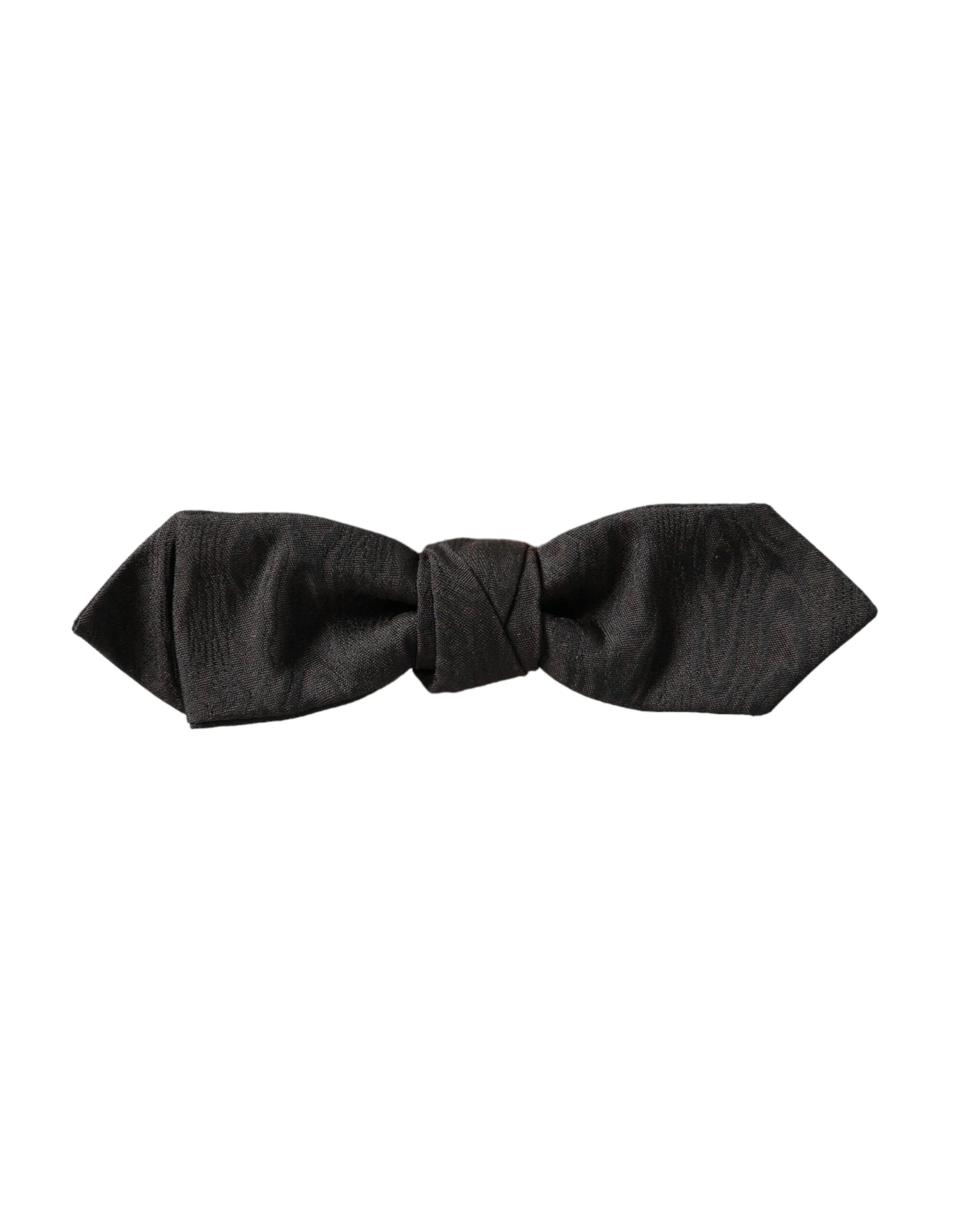 Dolce & Gabbana Black Silk Adjustable Neck Men Bow Tie - Neckties