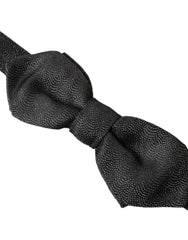 Dolce & Gabbana Black Silk Adjustable Neck Men Bow Tie - Neckties