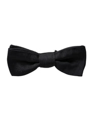 Dolce & Gabbana Black Silk Adjustable Neck Men Bow Tie - Neckties