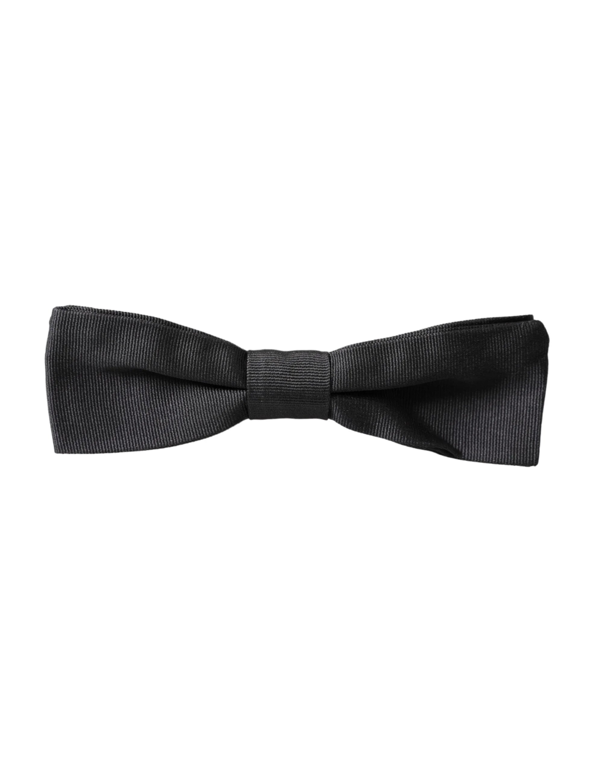 Dolce & Gabbana Black Silk Adjustable Neck Men Bow Tie - Neckties