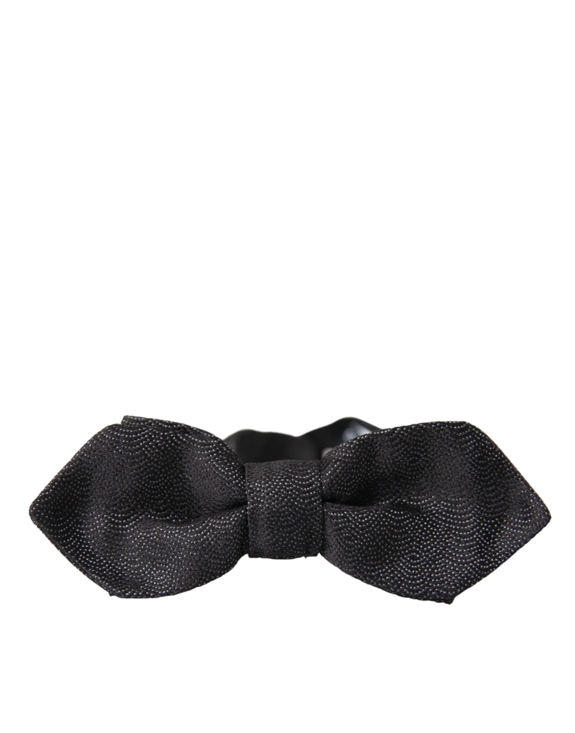 Dolce & Gabbana Black Silk Adjustable Neck Men Bow Tie - Neckties