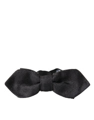 Dolce & Gabbana Black Silk Adjustable Neck Men Bow Tie - Neckties