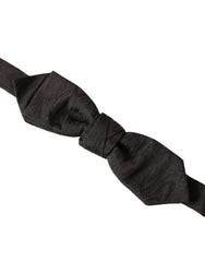 Dolce & Gabbana Black Silk Adjustable Neck Men Bow Tie - Neckties