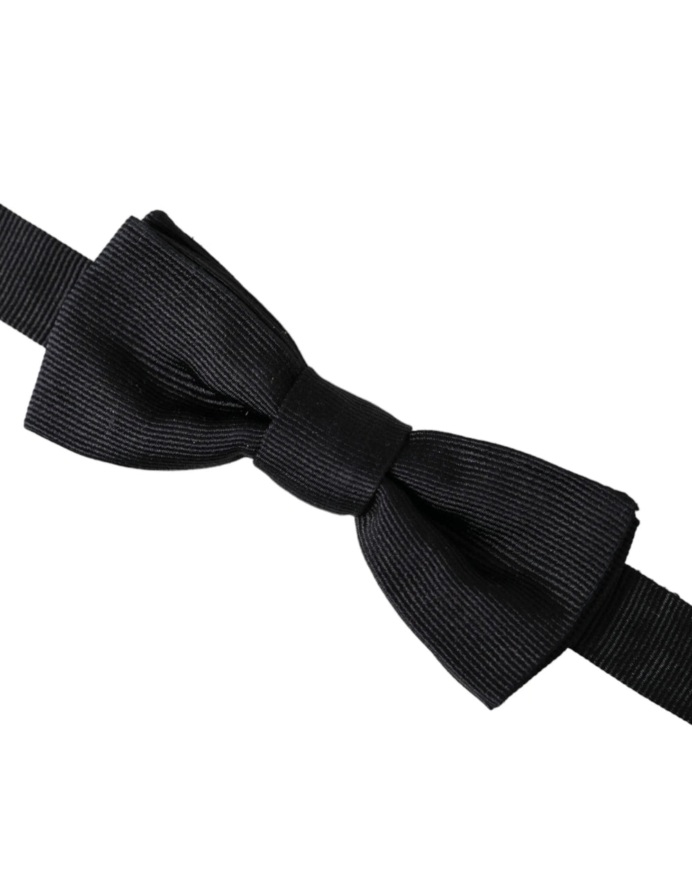 Dolce & Gabbana Black Silk Adjustable Neck Men Bow Tie - Neckties