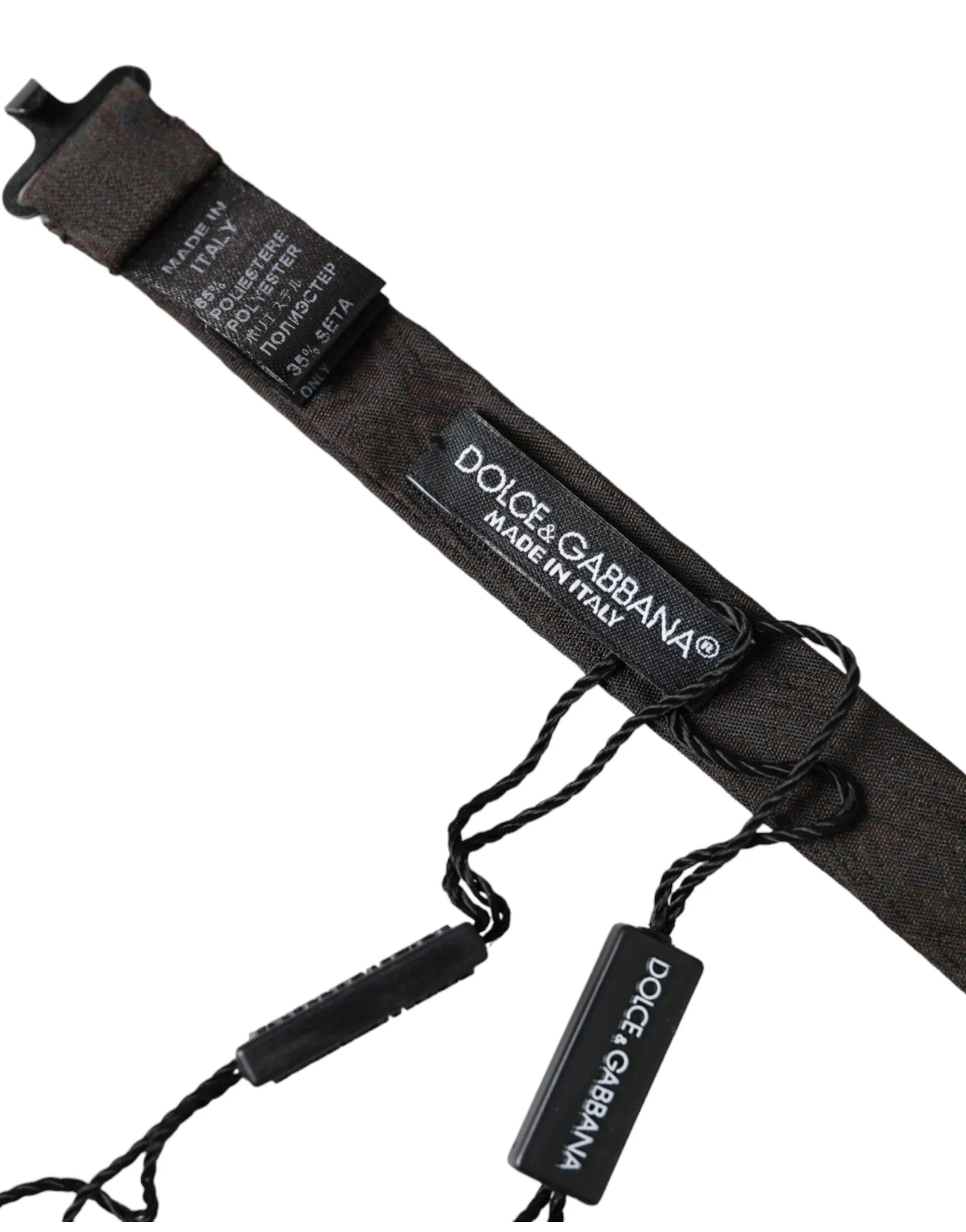 Dolce & Gabbana Black Silk Adjustable Neck Men Bow Tie - Neckties