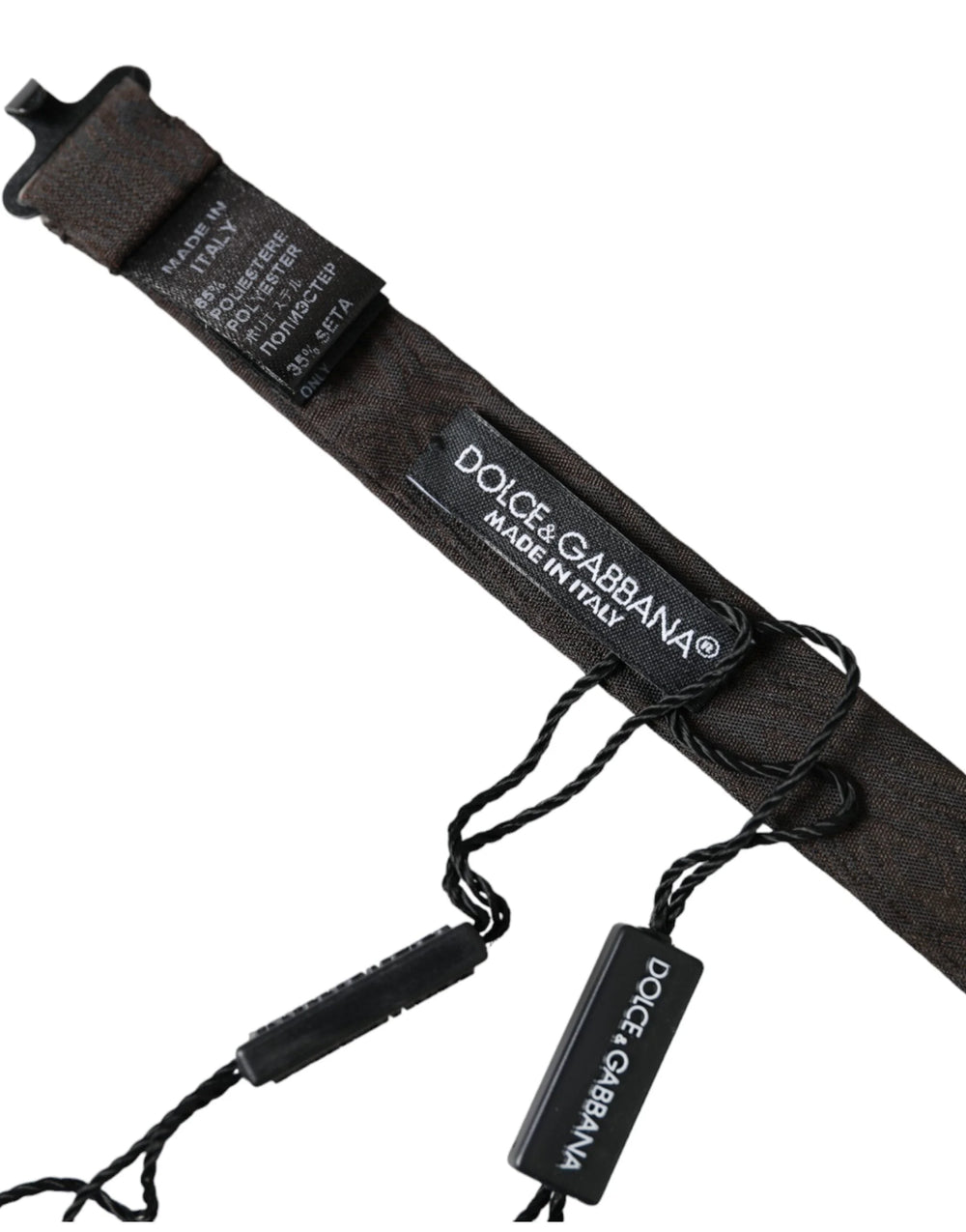 Dolce & Gabbana Black Silk Adjustable Neck Men Bow Tie - Neckties