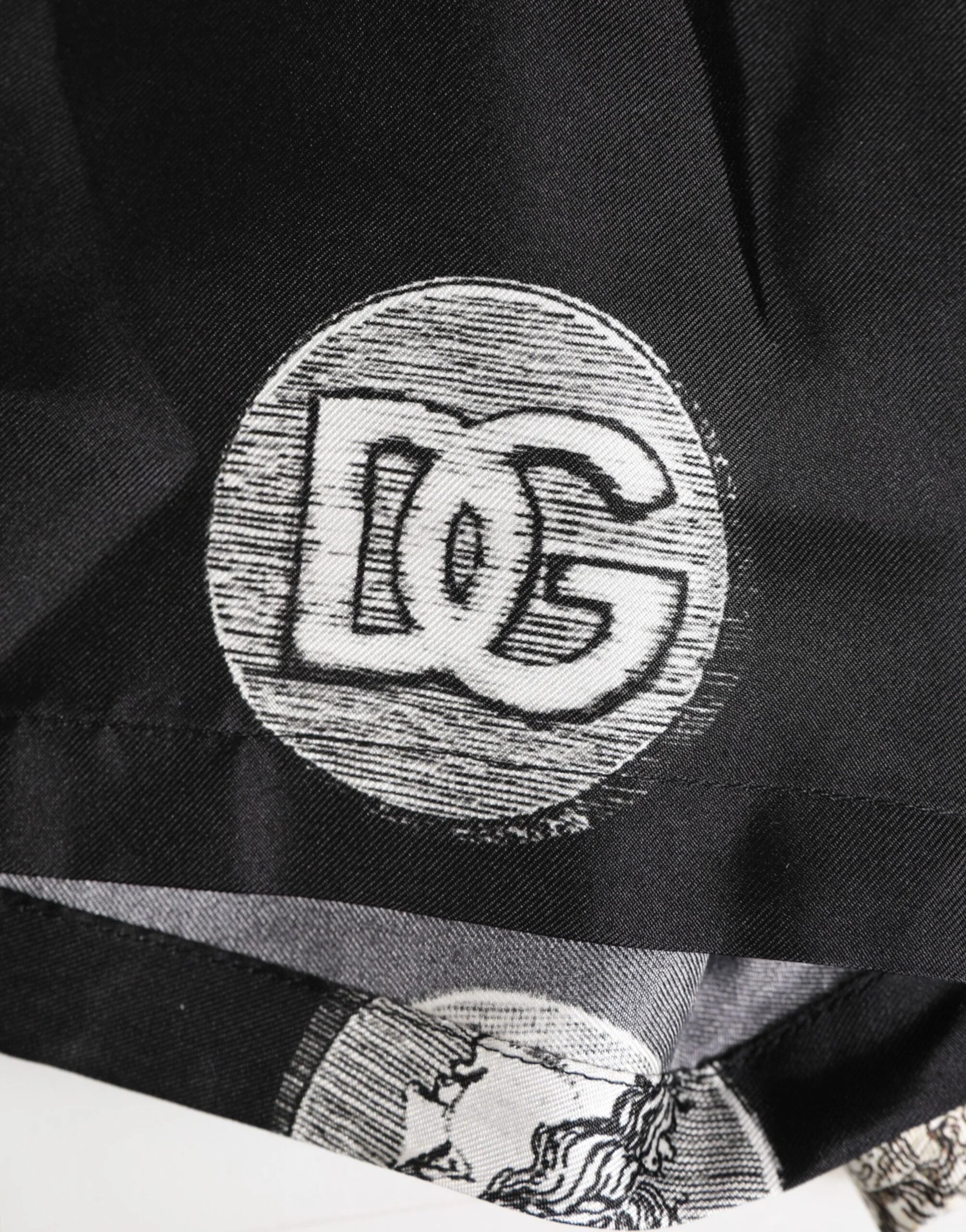 Dolce & Gabbana Black Silk Ancient Coin Print Boxer Short Swimwear - IT4 | S - Swim Boxers