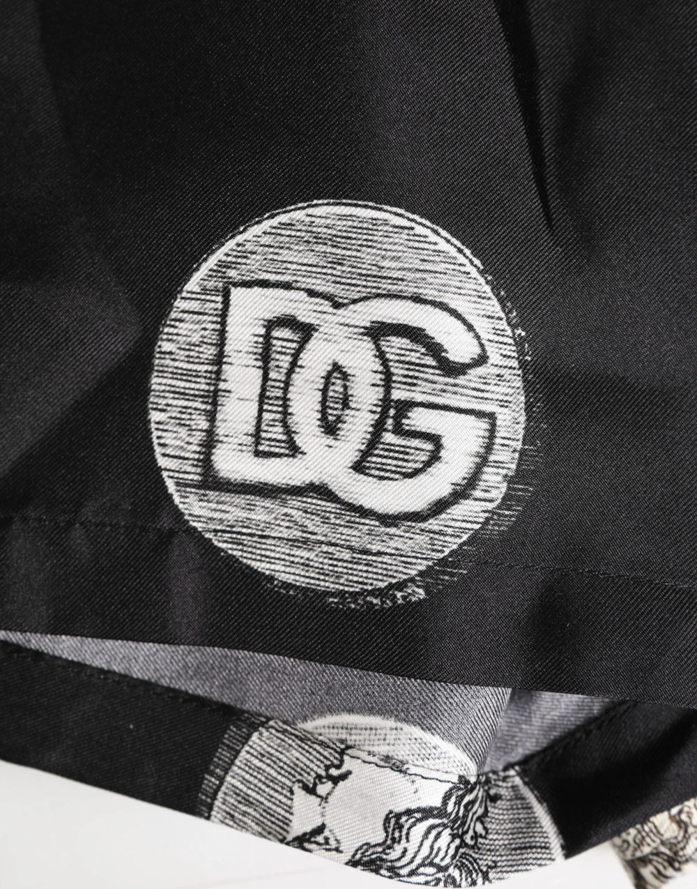 Dolce & Gabbana Black Silk Ancient Coin Print Boxer Short Swimwear - IT4 | S - Swim Boxers