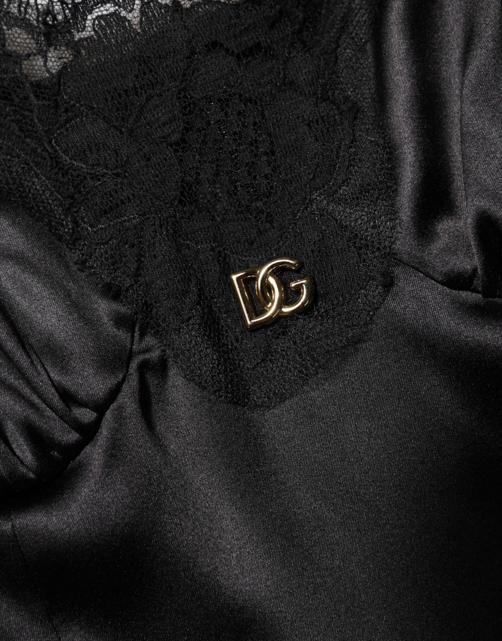 Dolce & Gabbana Black Silk Blend Lace Trim Sleeveless Mini Dress - IT36|XXS - Dresses