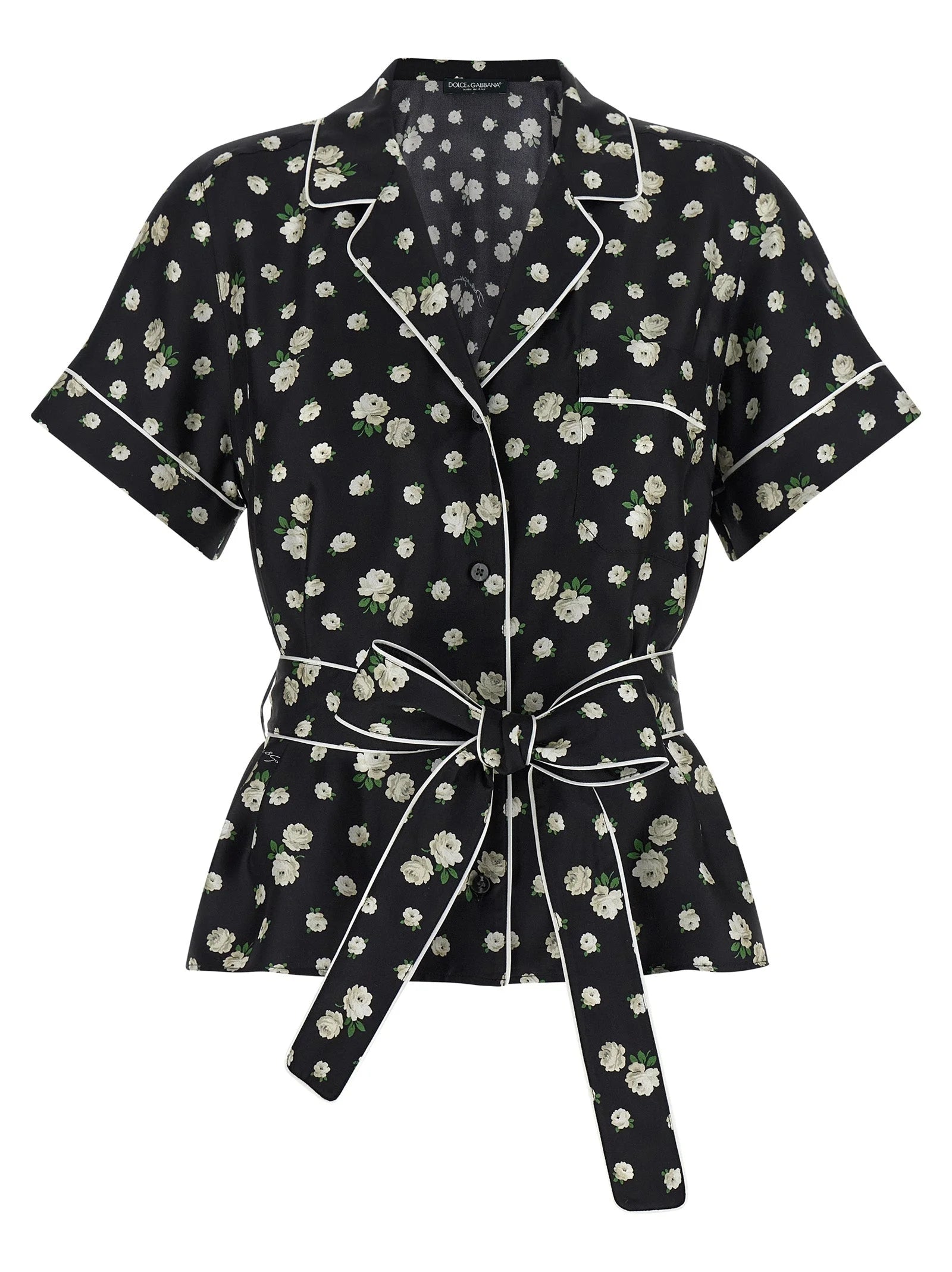 Dolce & Gabbana Black Silk Blouse