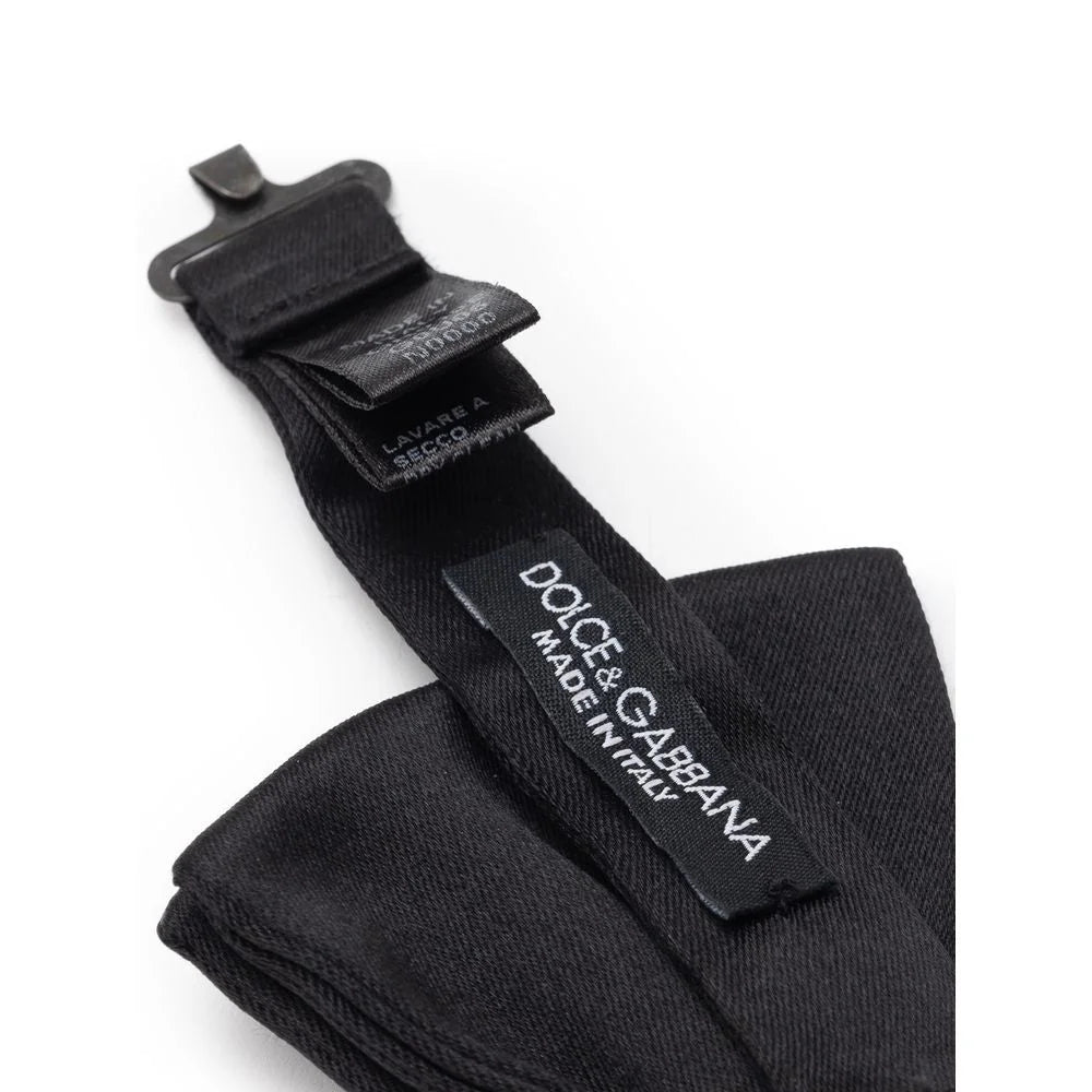 Dolce & Gabbana Black Silk Bowty - One Size - Neckties
