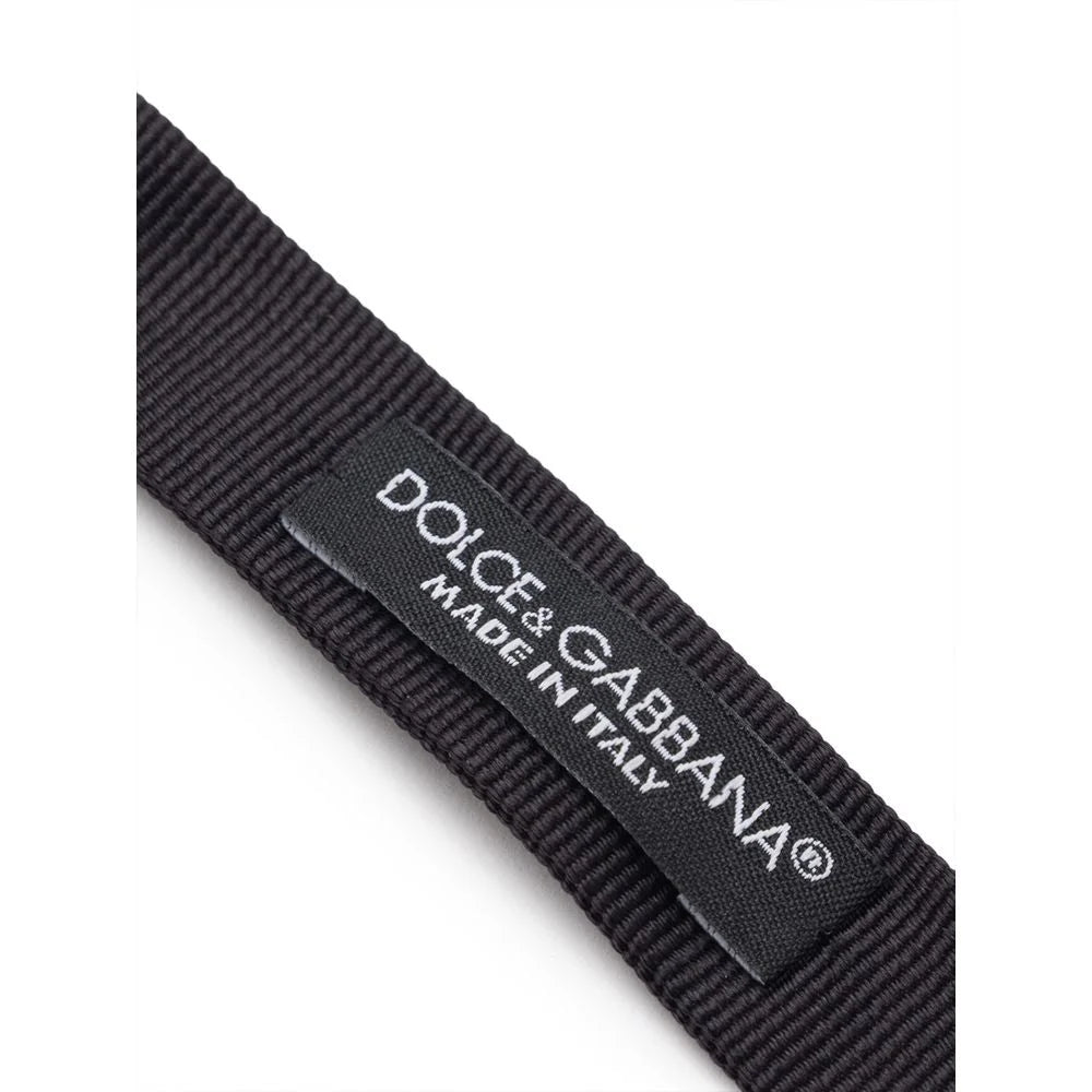 Dolce & Gabbana Black Silk Bowty - One Size - Neckties