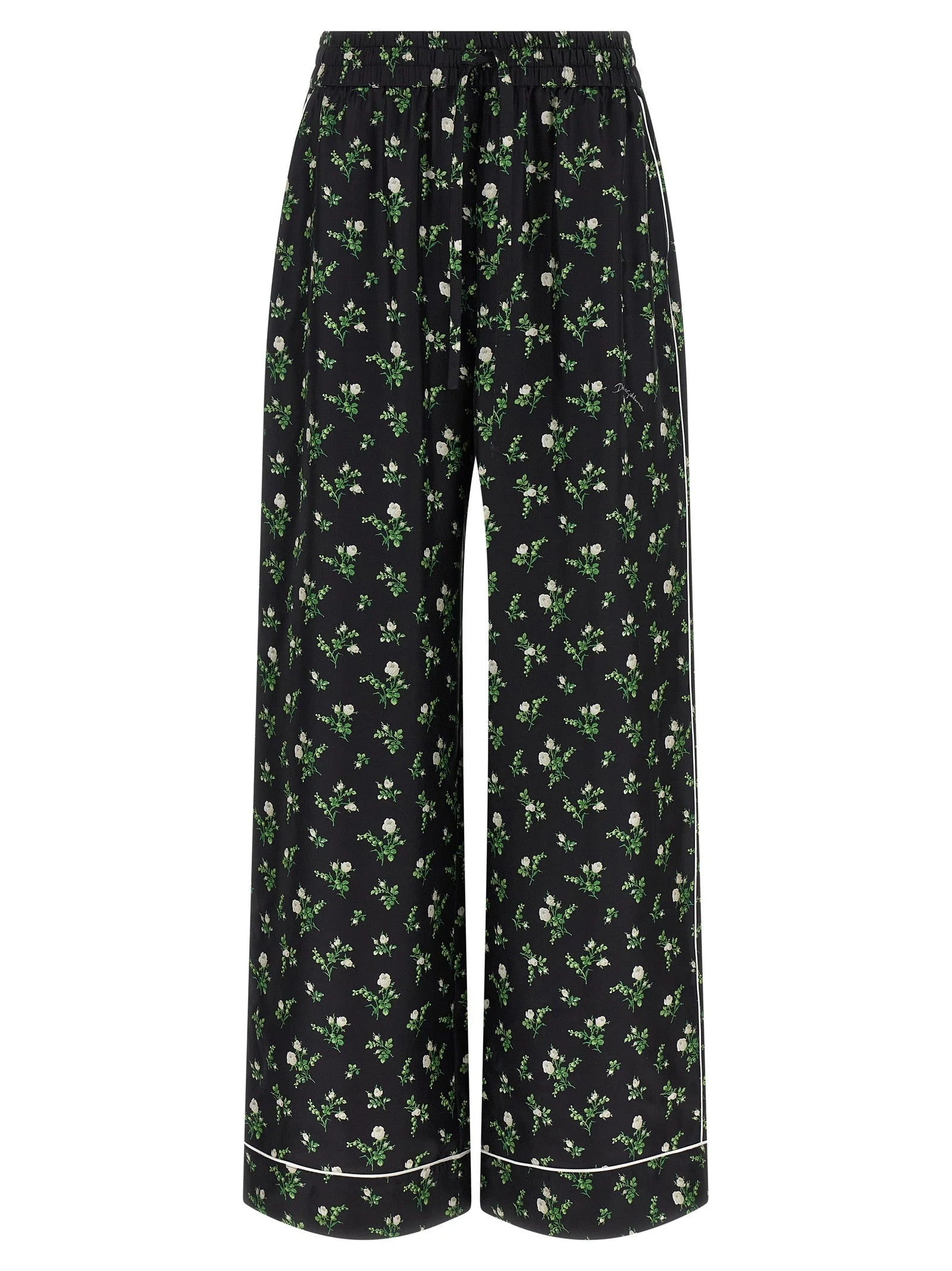 Dolce & Gabbana Black Silk Casual Pants
