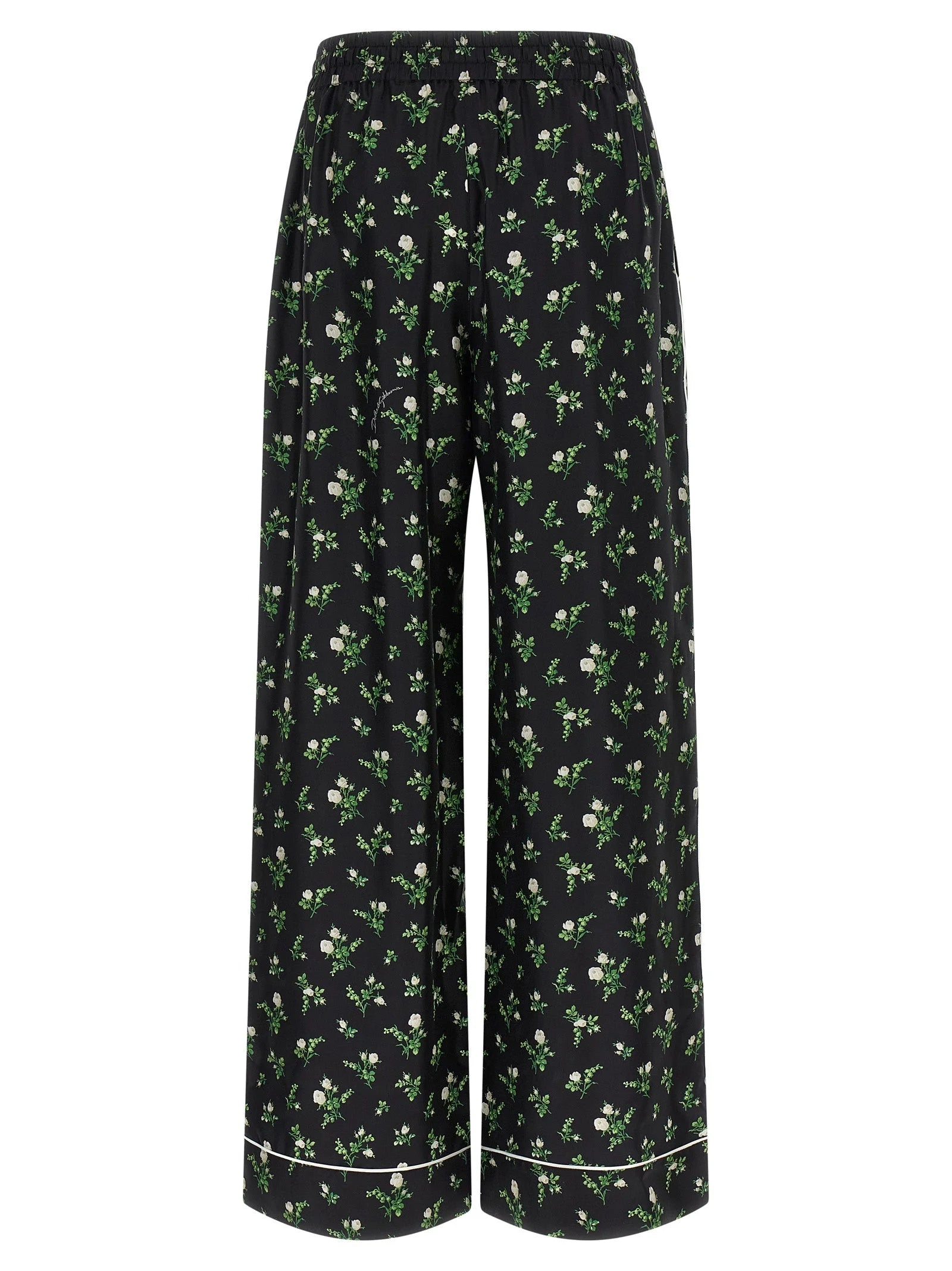 Dolce & Gabbana Black Silk Casual Pants