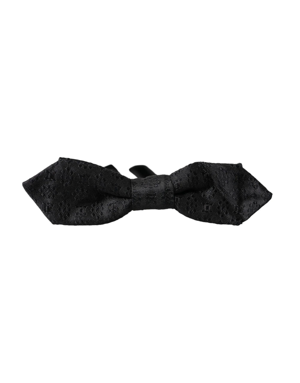 Dolce & Gabbana Black Silk Fantasy Adjustable Neck Men Bow Tie - Neckties