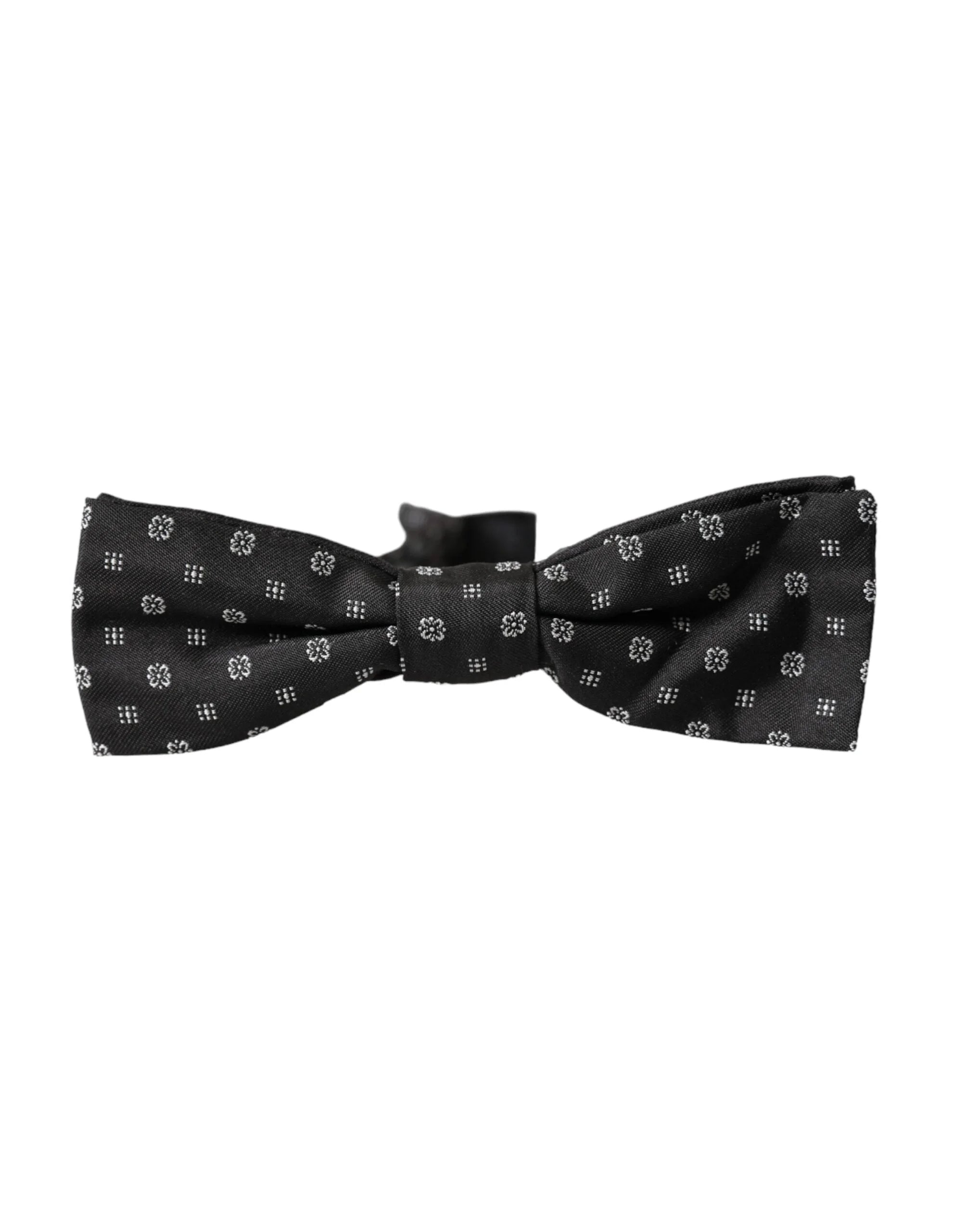 Dolce & Gabbana Black Silk Fantasy Adjustable Neck Men Papillon Bow Tie - Neckties