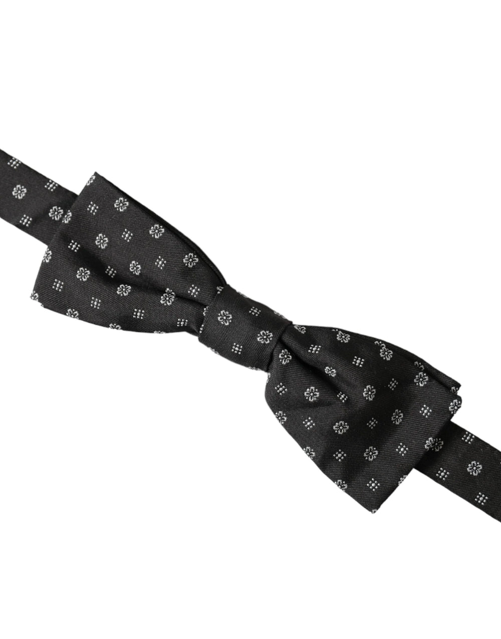 Dolce & Gabbana Black Silk Fantasy Adjustable Neck Men Papillon Bow Tie - Neckties