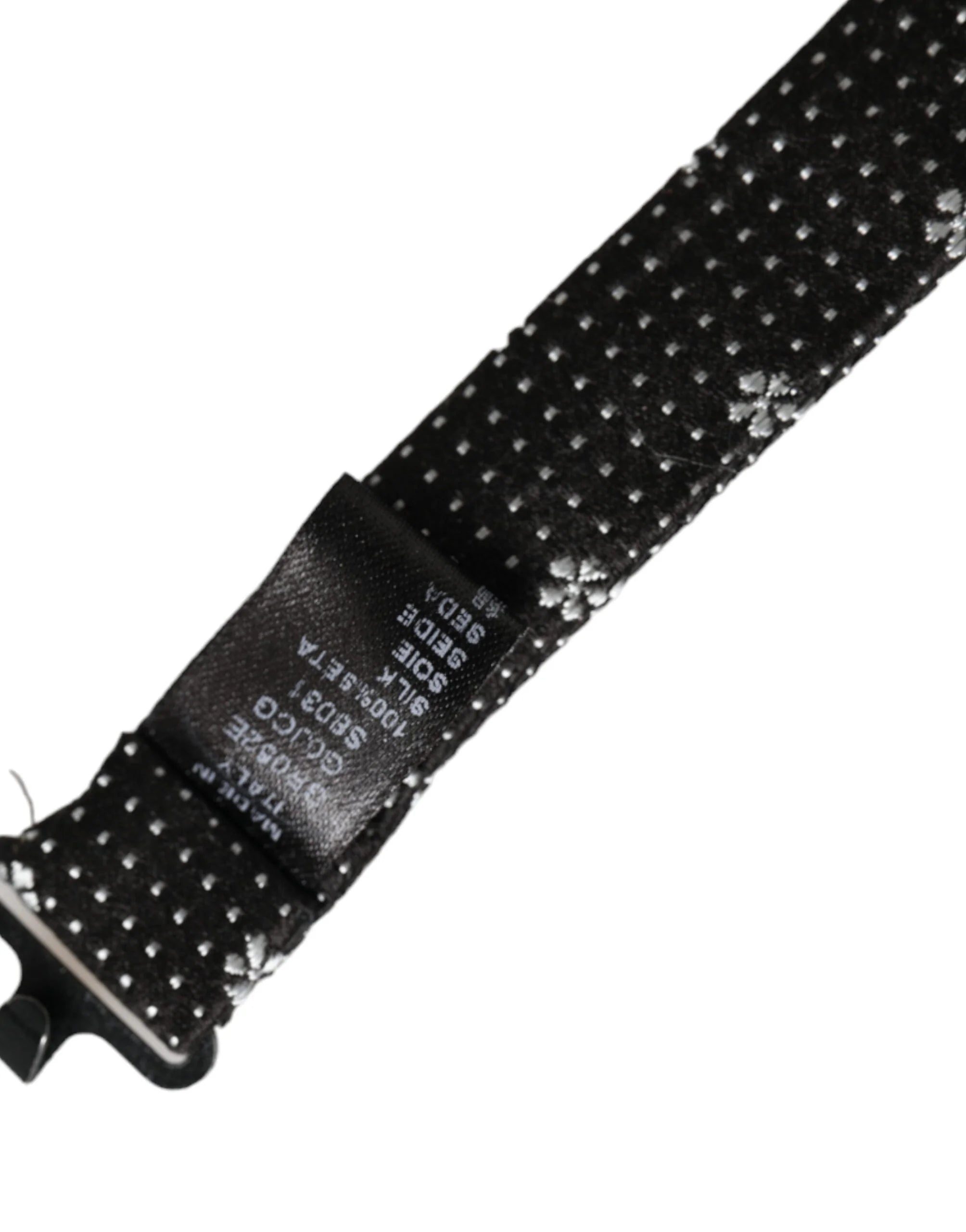 Dolce & Gabbana Black Silk Floral Adjustable Neck Men Papillon Bow Tie - Neckties