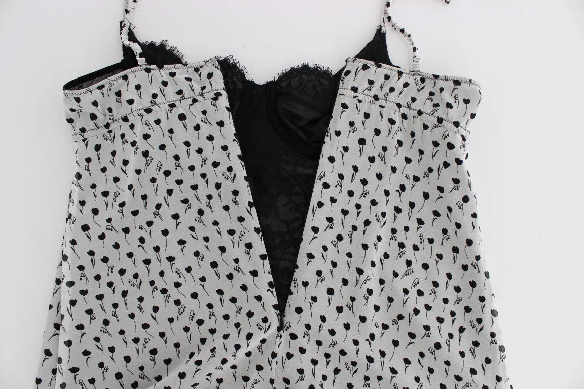 Dolce & Gabbana Black Silk Lace Babydoll Lingerie Top - Women’s Underwear Slips