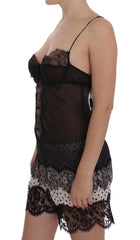 Dolce & Gabbana Black Silk Lace Babydoll Lingerie Top - Women’s Underwear Slips