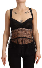Dolce & Gabbana Black Silk Lace Babydoll Nylon Lingerie Top - IT2 | S - Women’s Underwear Slips