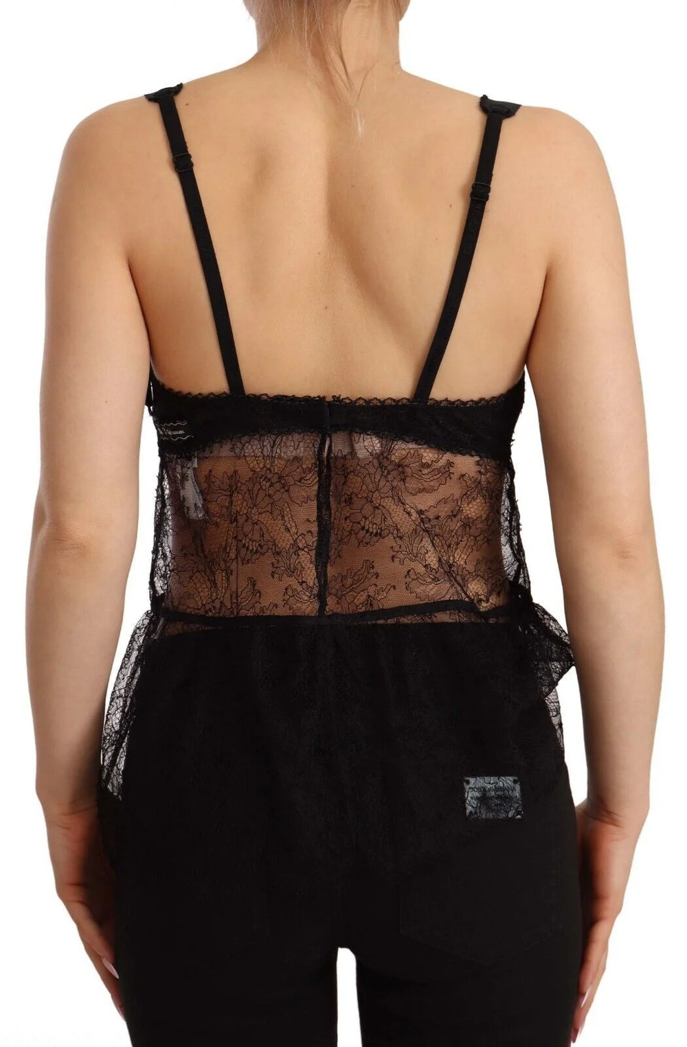 Dolce & Gabbana Black Silk Lace Babydoll Nylon Lingerie Top - IT2 | S - Women’s Underwear Slips