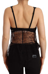 Dolce & Gabbana Black Silk Lace Babydoll Nylon Lingerie Top - IT2 | S - Women’s Underwear Slips