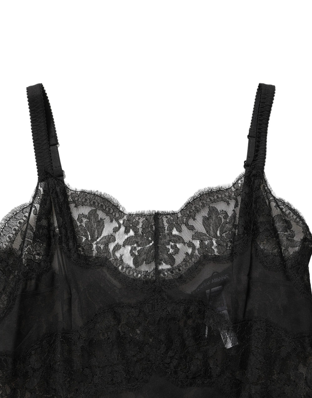 Dolce & Gabbana Black Silk Lace Slip Lingerie Chemise Sleepwear - IT3 | M