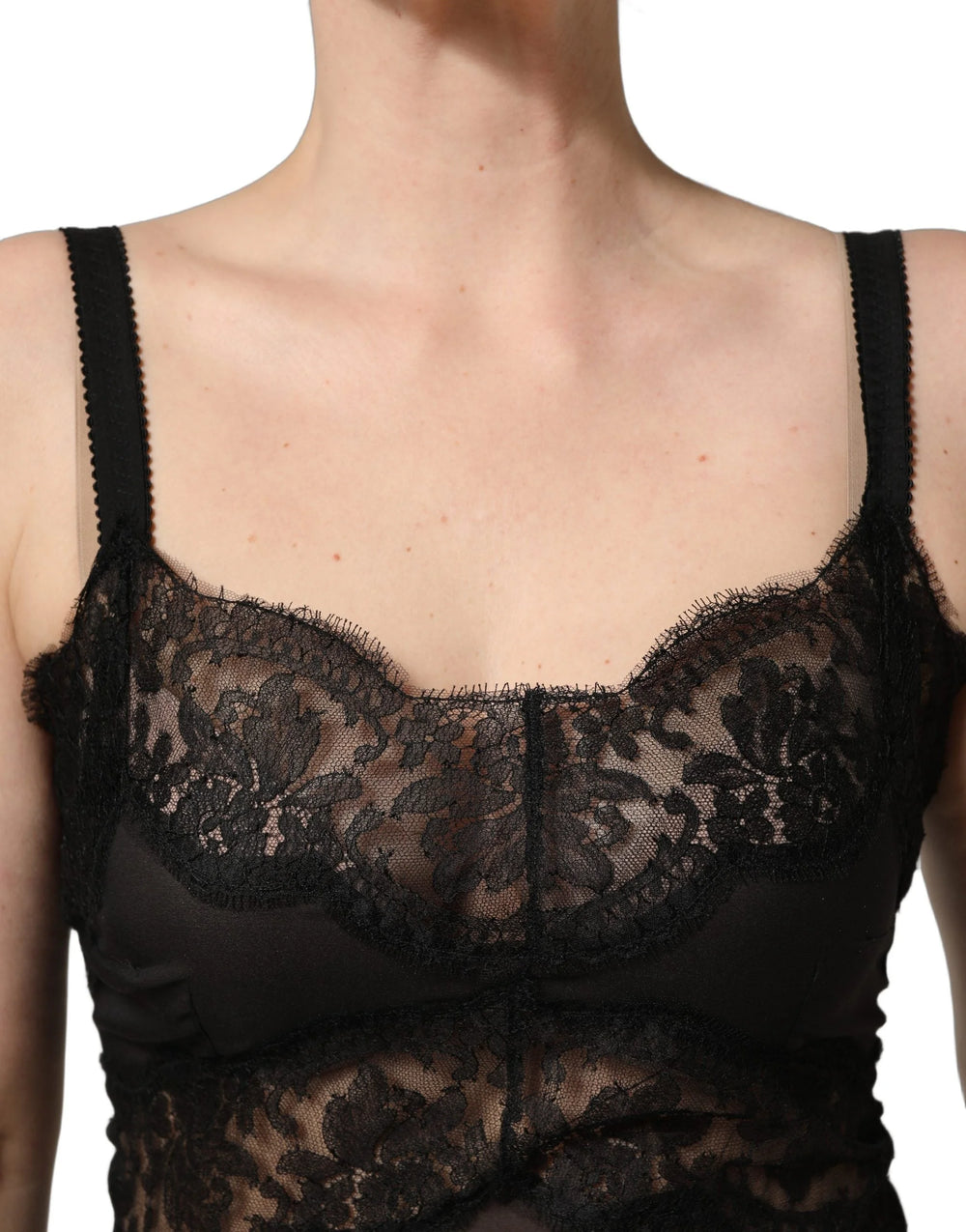 Dolce & Gabbana Black Silk Lace Slip Lingerie Chemise Sleepwear - IT3 | M