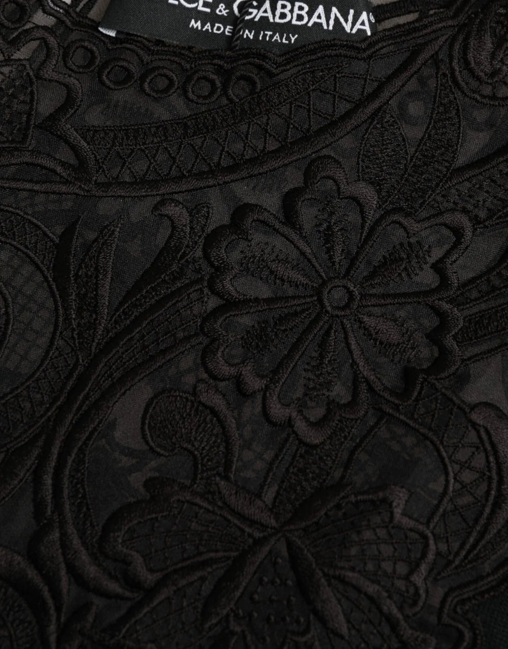 Dolce & Gabbana Black Silk Lace Trim Long Sleeves Blouse Top - IT40|S - Blouses