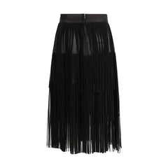 Dolce & Gabbana Black Silk Long Skirt - IT42 | L