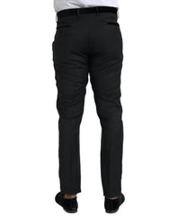 Dolce & Gabbana Black Silk Men Skinny Dress Pants - IT54 | XL - Trousers