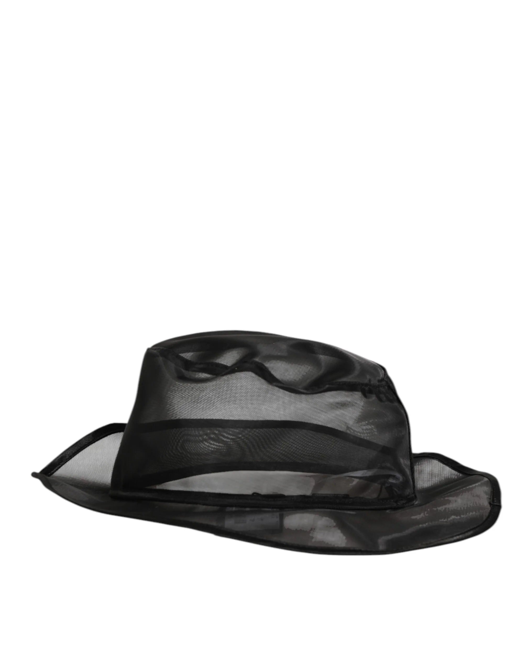 Dolce & Gabbana Black Silk Mesh Bucket Men Fisherman Cap Hat - 57 cm|S - Bucket Hats