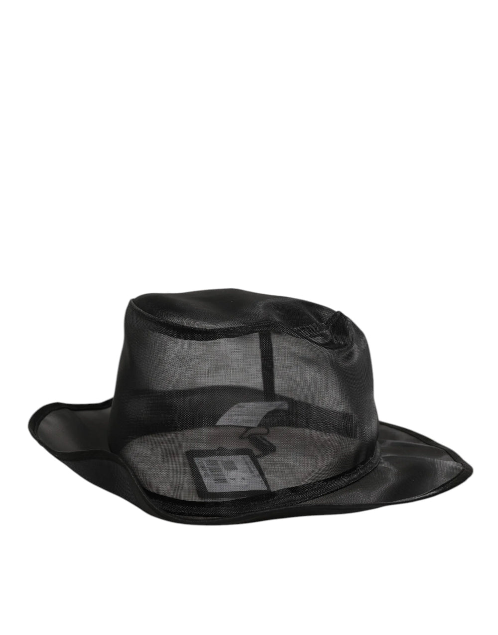 Dolce & Gabbana Black Silk Mesh Bucket Men Fisherman Cap Hat - 57 cm|S - Bucket Hats