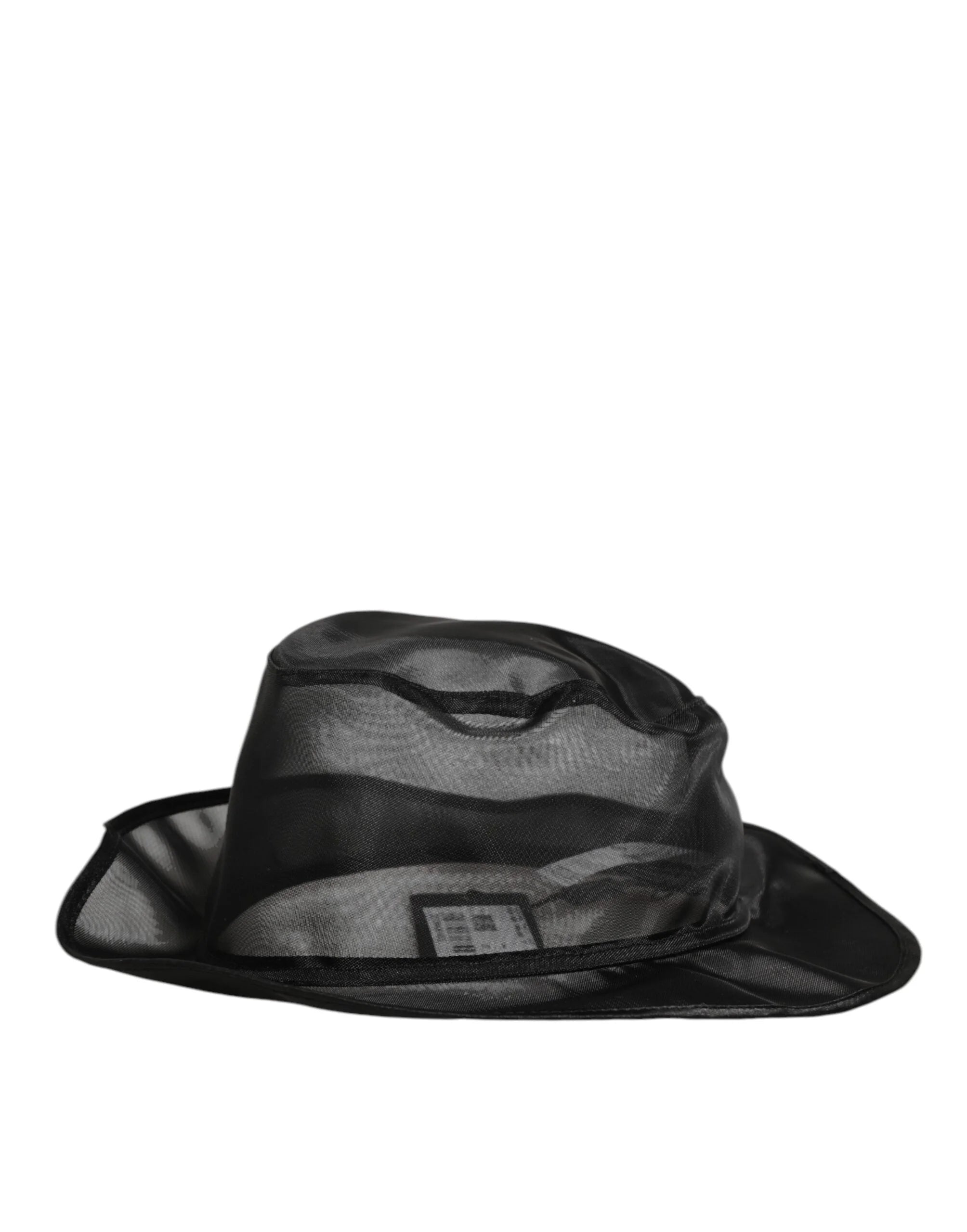 Dolce & Gabbana Black Silk Mesh Bucket Men Fisherman Cap Hat - 57 cm|S - Bucket Hats