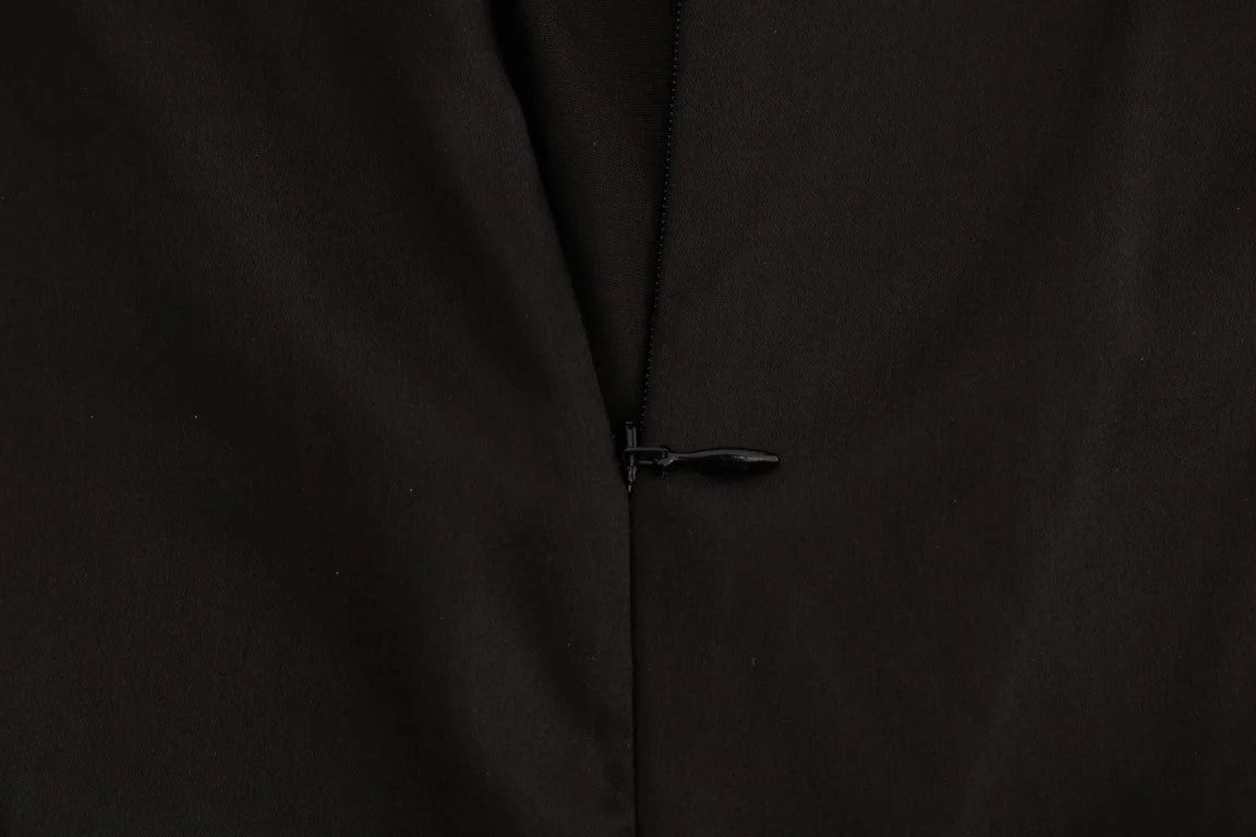 Dolce & Gabbana Black Silk Mesh Floral Lace Top - IT42|M - Tank Tops