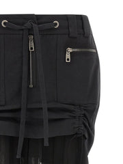 Dolce & Gabbana Black Silk Midi Skirt - IT38
