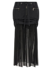 Dolce & Gabbana Black Silk Midi Skirt - IT38