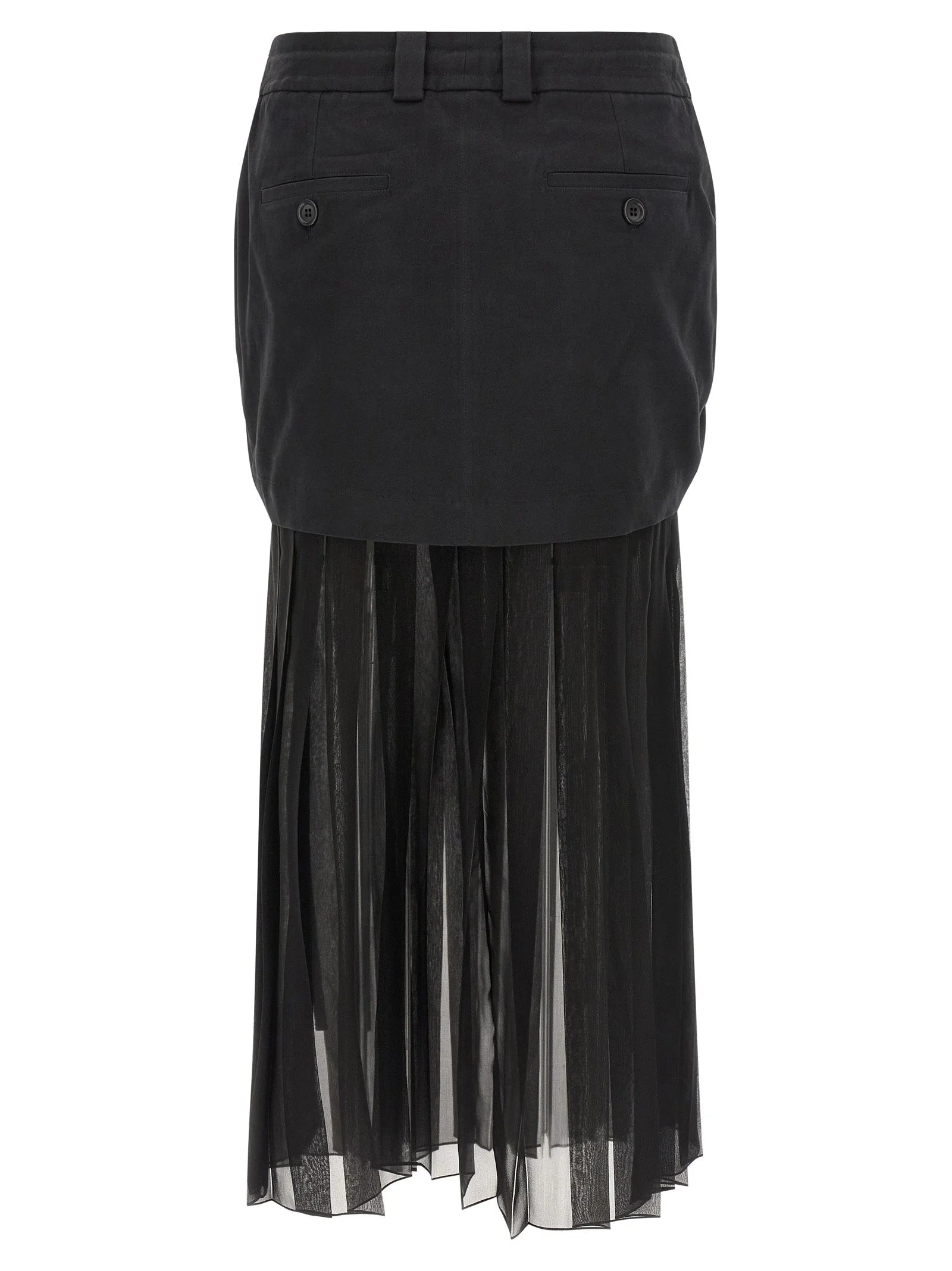 Dolce & Gabbana Black Silk Midi Skirt - IT38