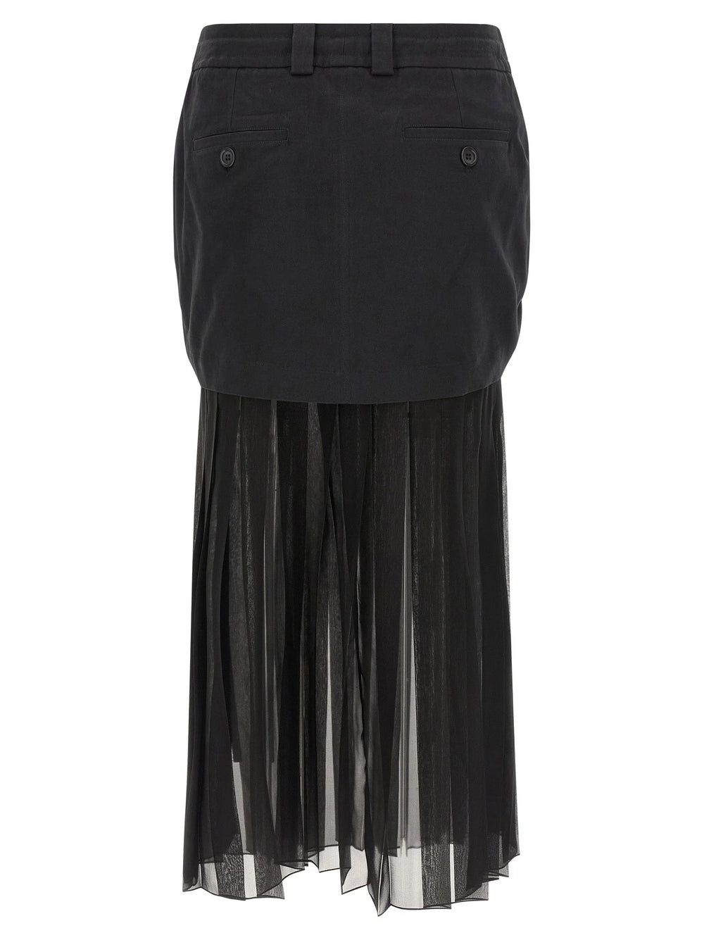 Dolce & Gabbana Black Silk Midi Skirt - IT38