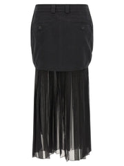 Dolce & Gabbana Black Silk Midi Skirt - IT38